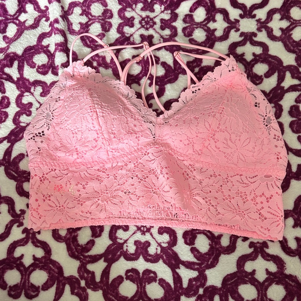 PINK Victoria's Secret Light Pink Lace Bandeau
